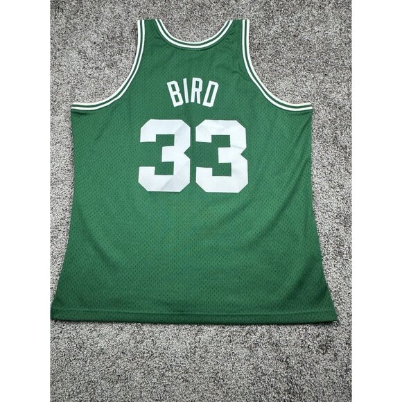 Larry Bird Mitchell & Ness #33 Celtics Jersey 2XL Green NBA HWC 1985-86 Classic - Picture 3 of 8